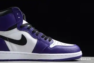 JORDAN COURT AIR 1 PURPLE HIGH 555088-500 0614